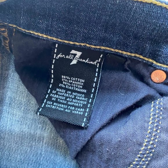 7 For All Mankind, dark wash Josefina Skinny Boyfriend jeans, size 4/27 - Picture 12 of 12